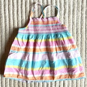 Oshkosh B’gosh smocked striped top, Girls size 5, EUC
